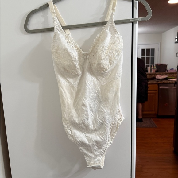 Vintage Faleck Ivory Lace Teddy Lingerie Bodysuit Size 4 Small Women’s - Picture 2 of 5